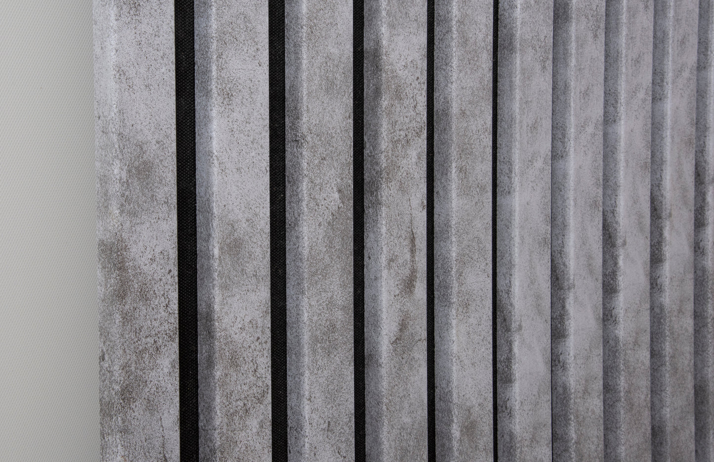 Panou Riflaj Decorativ Acustic, MDF, 2800 x 500 mm, Silver - InteriorLuxDesign