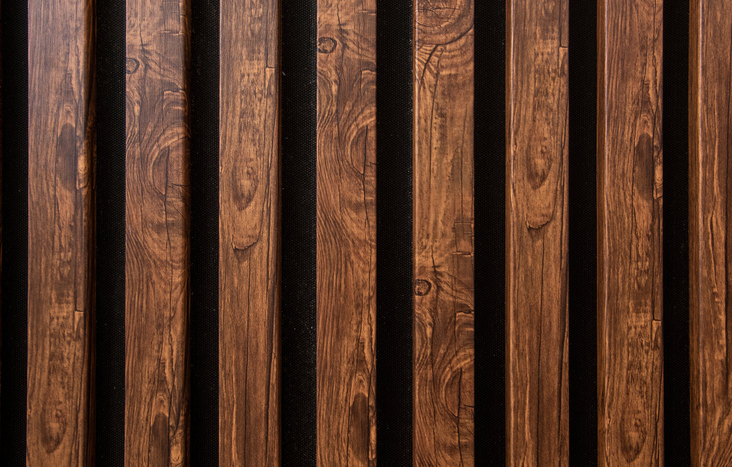 Panou Riflaj Decorativ Acustic, MDF, 2800 x 500 mm, Maro inchis - InteriorLuxDesign