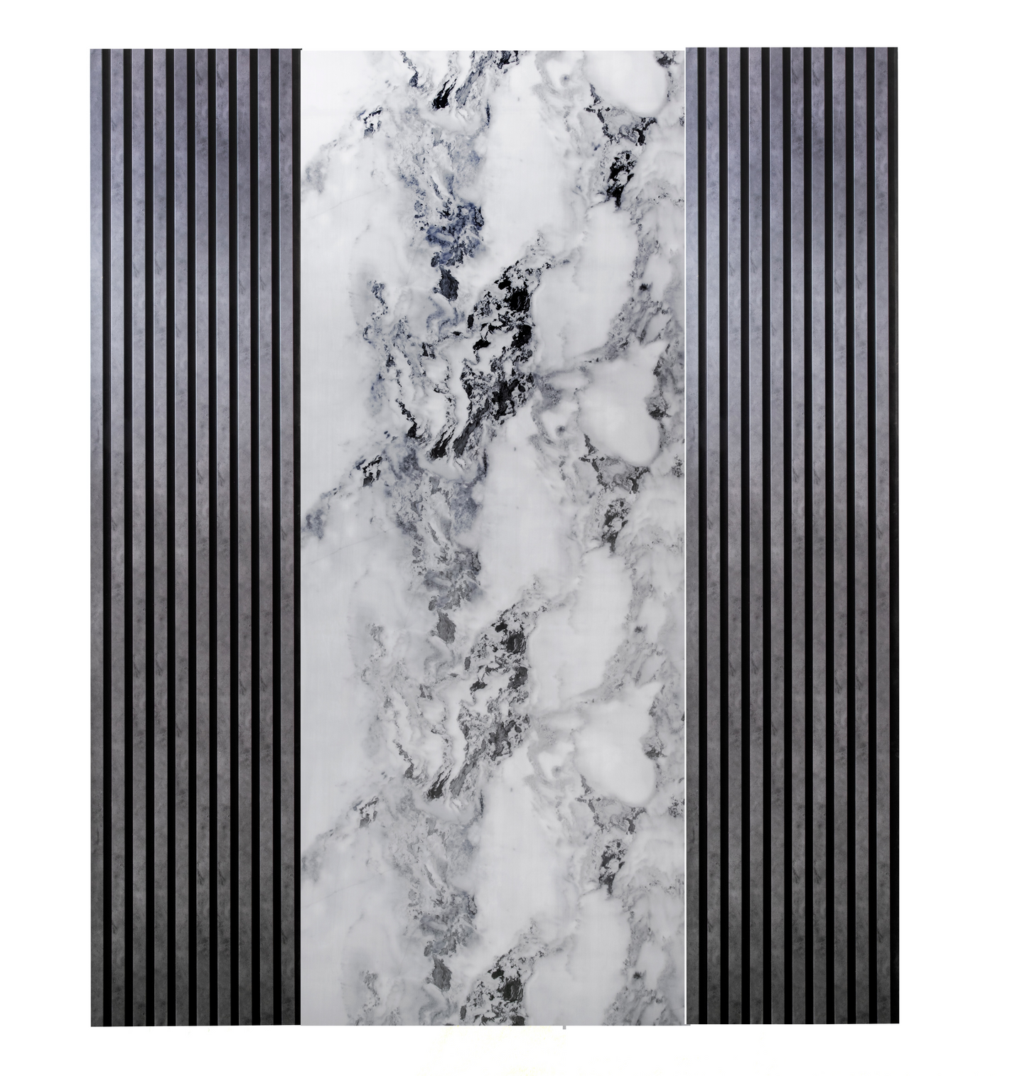 Pachet: 2 Panouri Riflaj Antracitte (2800 x 500 mm) + 1 Placa Decorativa Efect Cloudy (2800 x 1200 mm)
