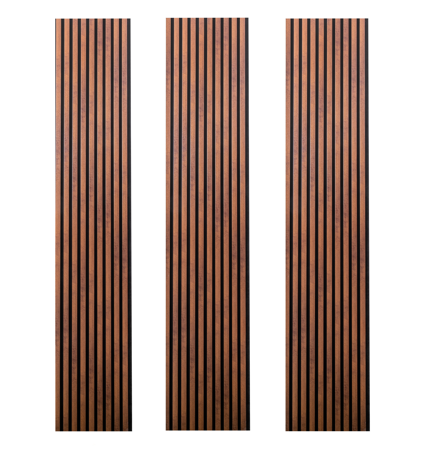 Pachet de 3 Riflaje MDF, 2800 x 500 mm, Stejar Maro Inchis