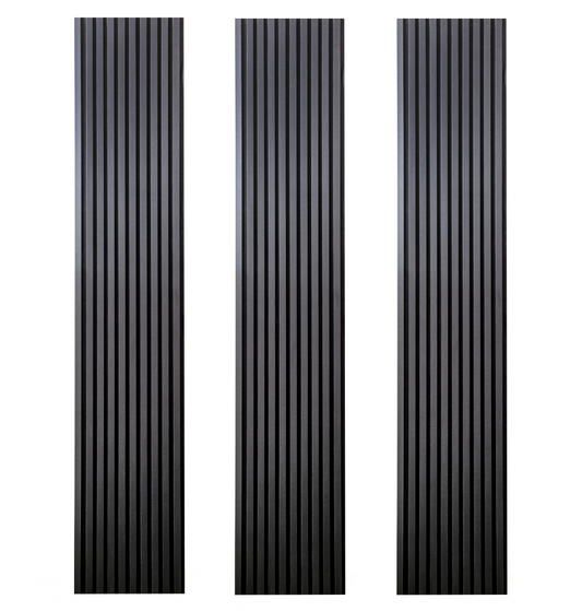 Pachet de 3 riflaje decorative din MDF, culoare Gri Inchis – PanelDecorArt