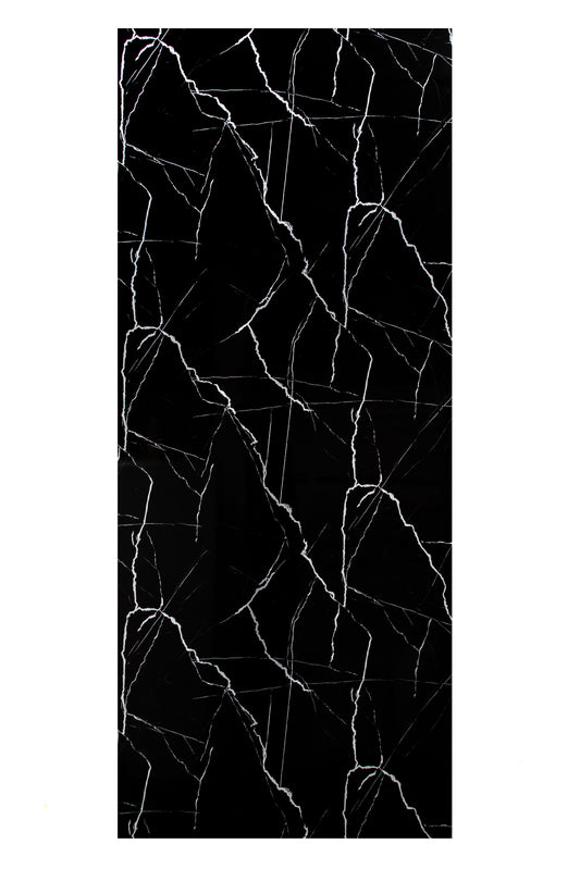 Placa Decorativa PVC Imitatie Marmura, 2800x1200 mm, Negru cu Alb - InteriorLuxDesign