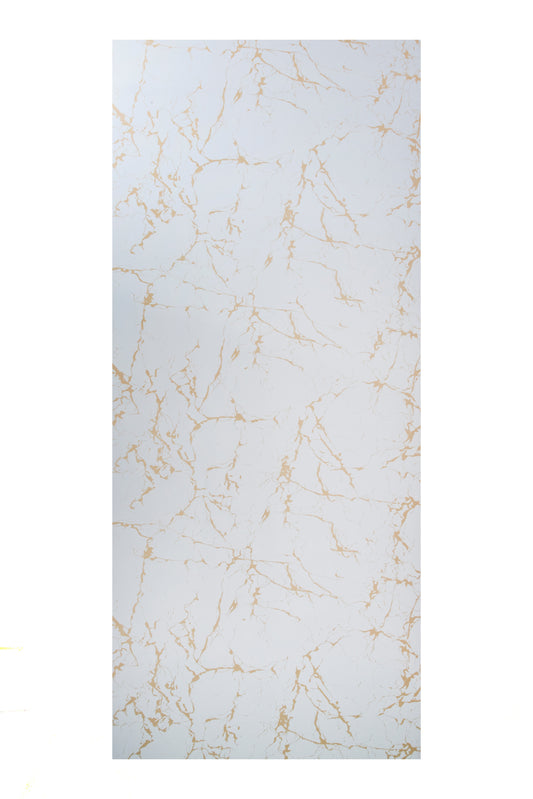Placa Decorativa PVC Imitatie Marmura, 2800x1200 mm, White and Gold - InteriorLuxDesign