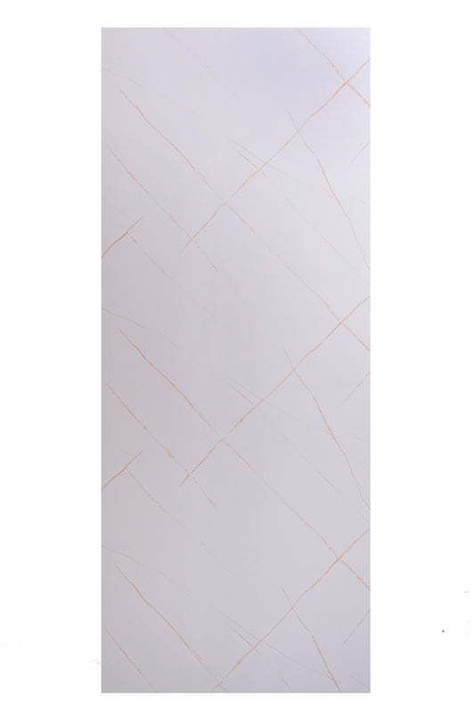 Placa Decorativa PVC Imitatie Marmura, 2800x1200 mm, White with Gold - InteriorLuxDesign