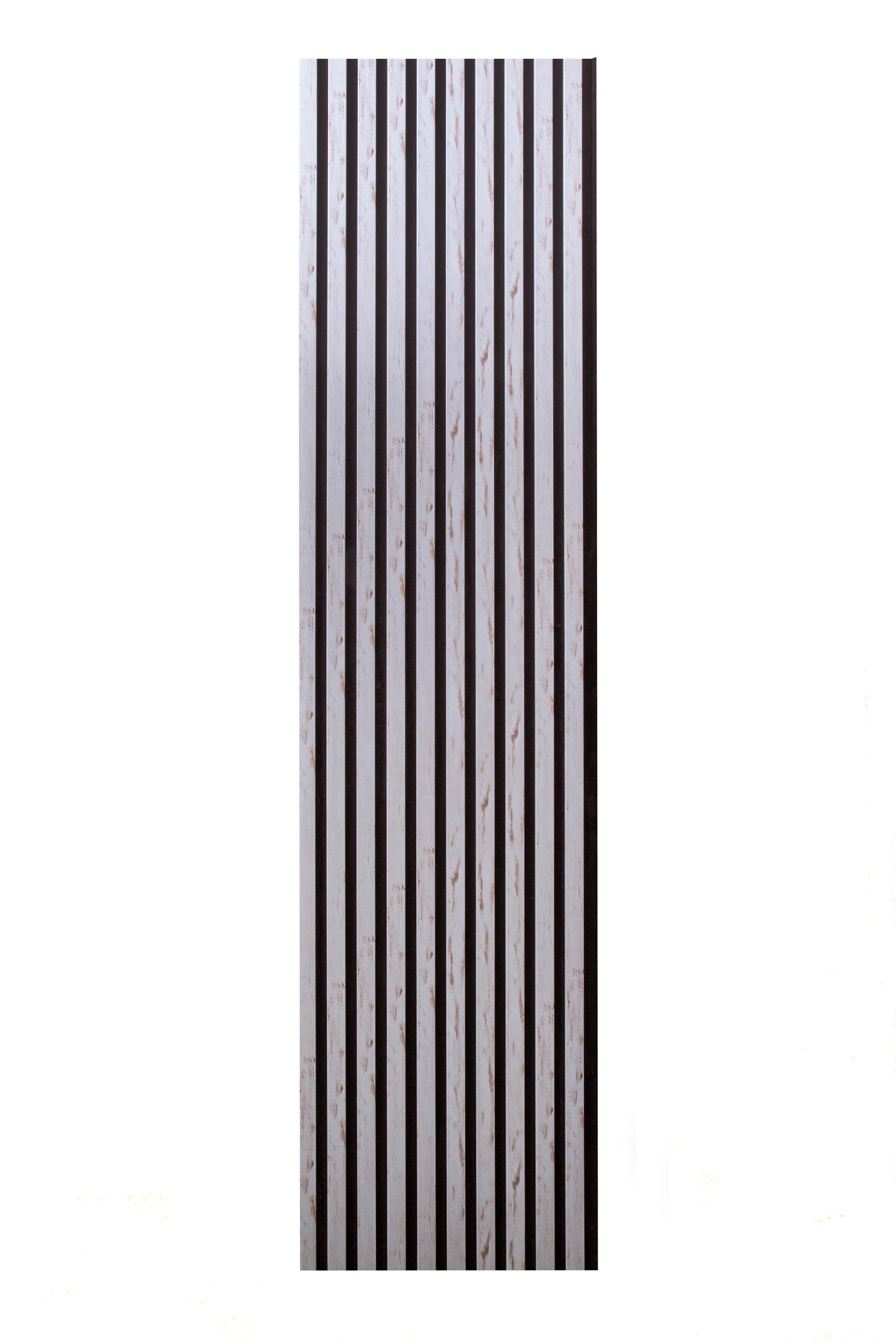 Panou Riflaj Decorativ Acustic, MDF, 2800 x 500 mm, Alb cu Pete Maro - PanelDecorArt