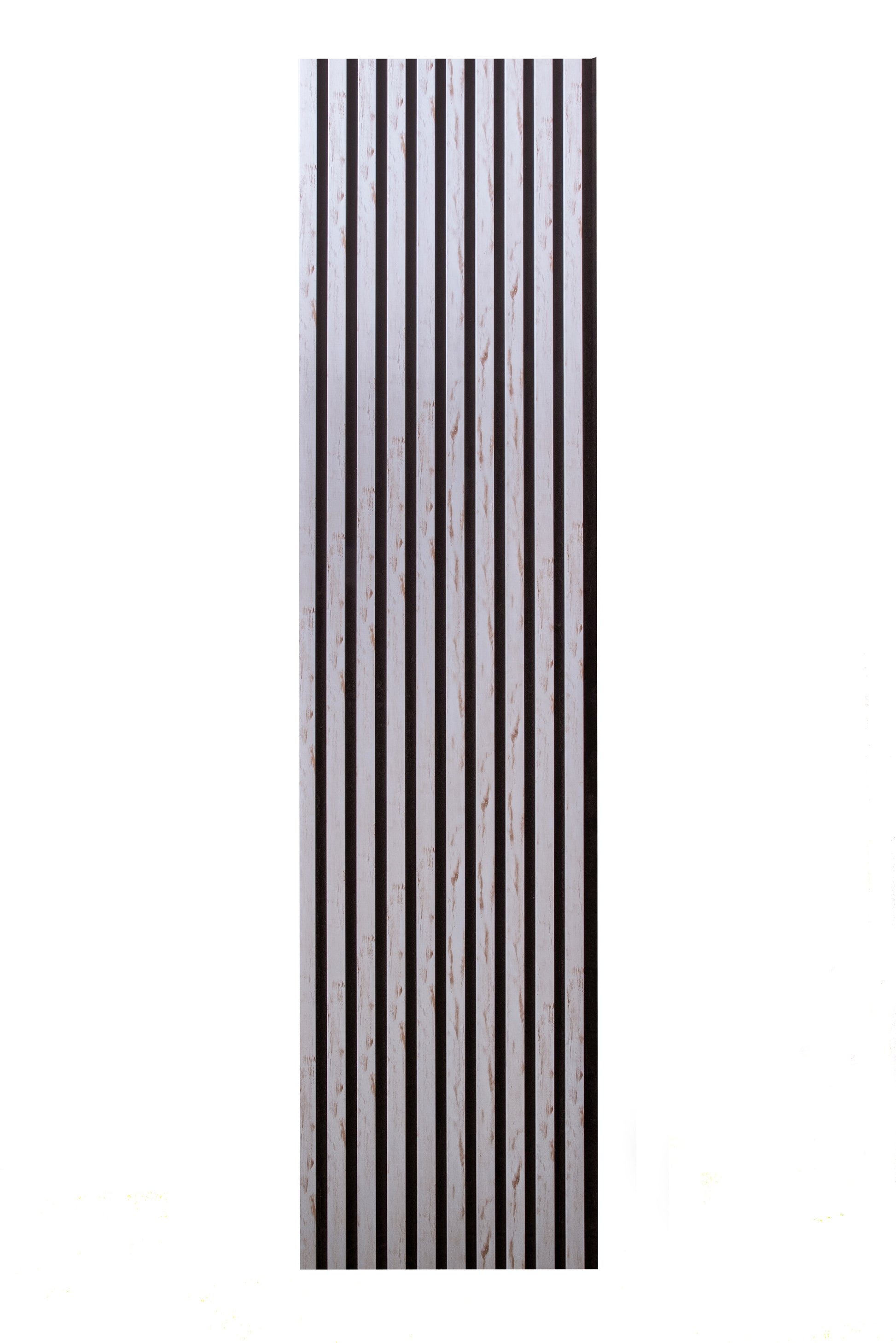 Panou Riflaj Decorativ Acustic, MDF, 2800 x 500 mm, Alb cu Pete Maro - PanelDecorArt