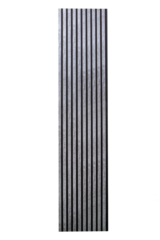 Panou Riflaj Decorativ Acustic, MDF, 2800 x 500 mm, Silver - InteriorLuxDesign