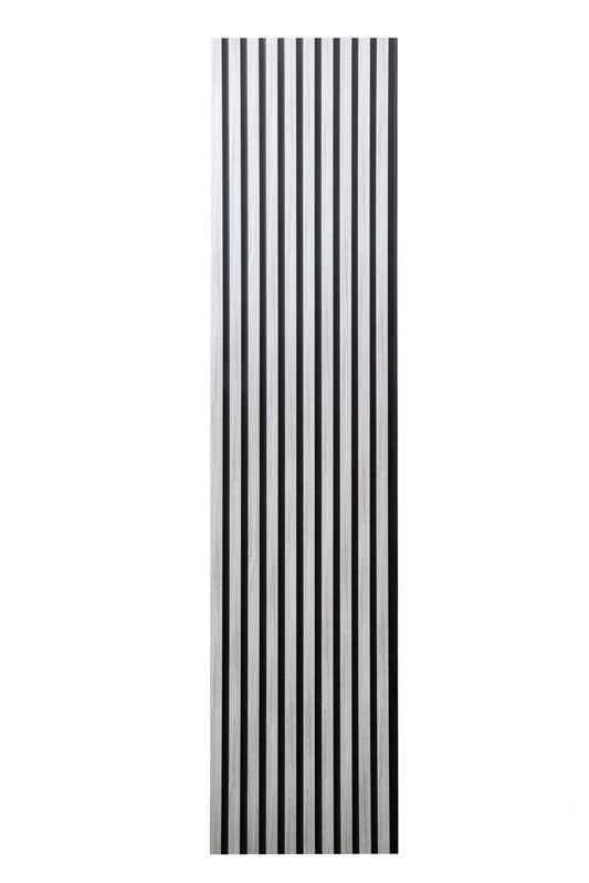 Panou Riflaj Decorativ Acustic, MDF, 2800 x 500 mm, Gri Deschis - InteriorLuxDesign