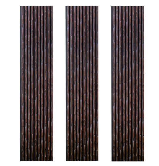 Pachet de 3 Riflaje MDF,  2800 x 500 mm, Maro Modern