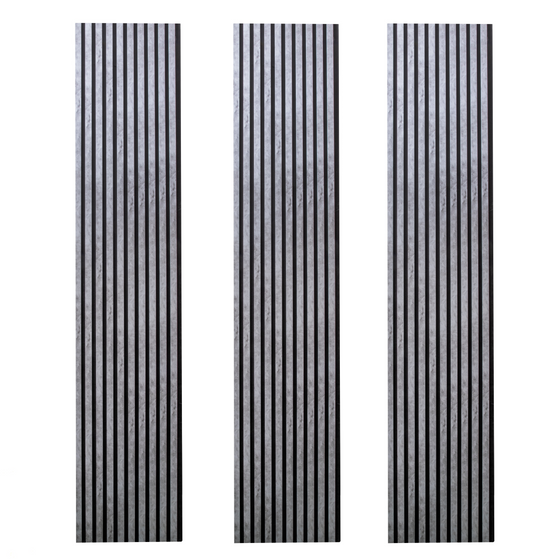 Pachet de 3 Riflaje MDF,  2800 x 500 mm, Silver