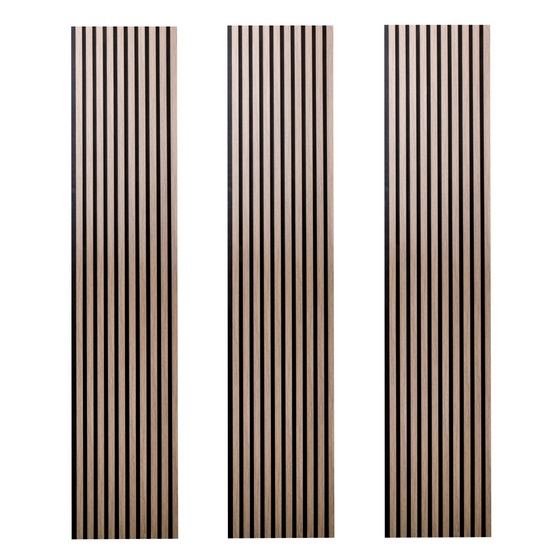 Pachet de 3 Riflaje MDF,  2800 x 500 mm, Stejar Maro Deschis