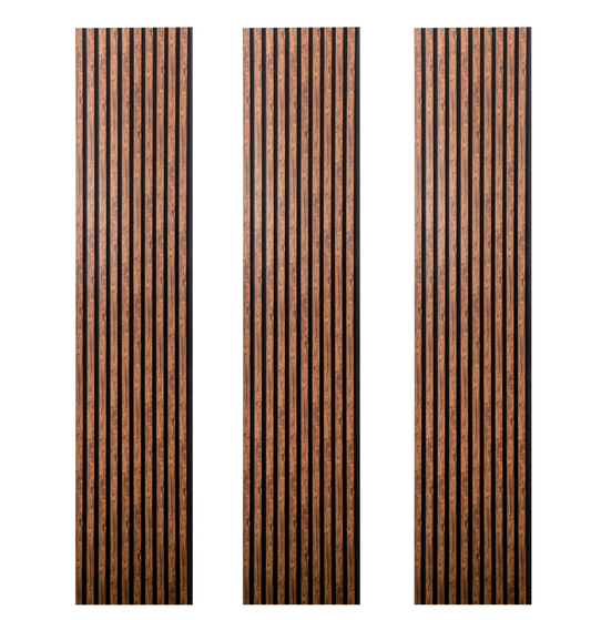 Pachet de 3 Riflaje MDF,  2800 x 500 mm, Maro Inchis